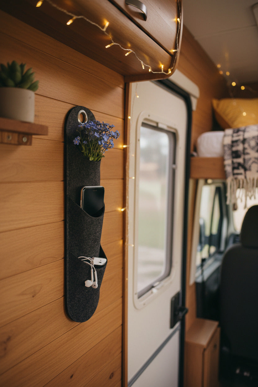 2 Stück Filz Organizer Hängetaschen fürs Wohnmobil, Wohnwagen & Camper