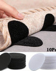 Antirutsch Klebepads mit Klett für Teppiche und Matten 10 Stück