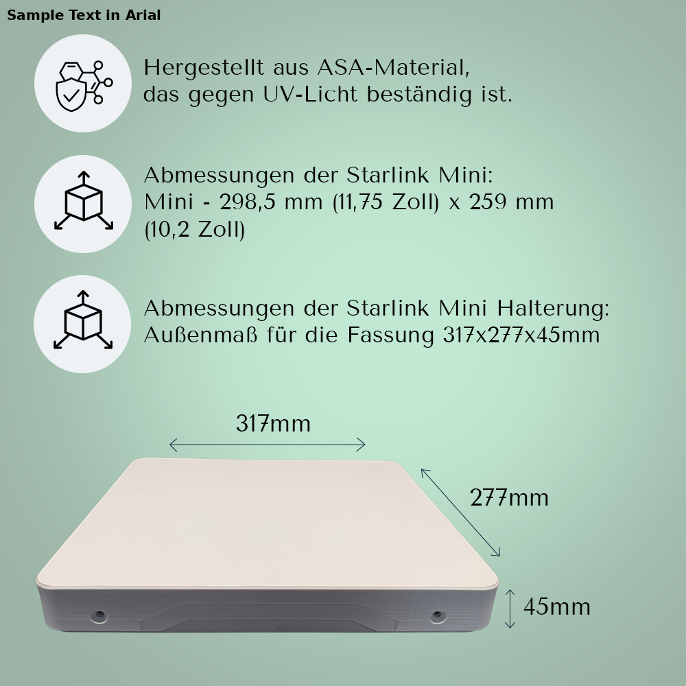 Starlink Mini Halterung für Wohnmobil Dach & Camper Van