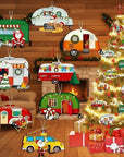 2D 8-teiliger Wohnmobil-Weihnachtsbaumschmuck