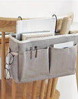 Hängetasche Organizer aus Baumwolle und Leinen in grau für´s Wohnmobil