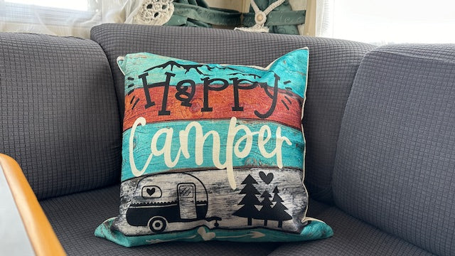 Happy Camper Pillow Cover