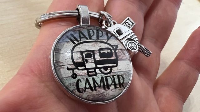 Schlüsselanhänger Wohnwagen &quot;Happy Camper&quot;