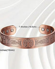 Kupferschmuck Armreif mit Magneten Lebensbaum für Herren-2