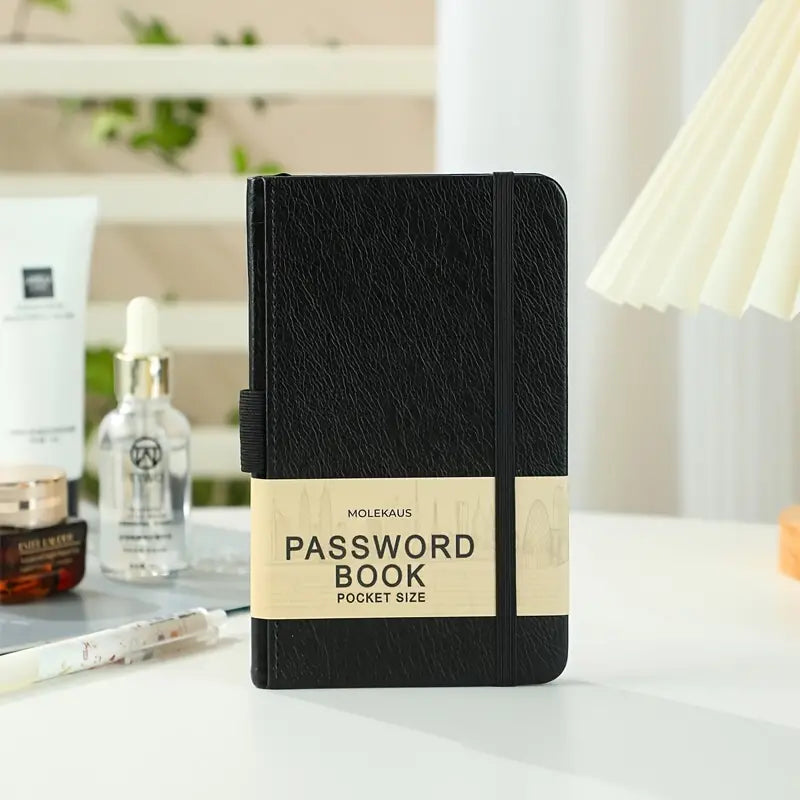 Logbuch, Passwortbuch mit Register A-Z Passwort Notizbuch A5 Frontansicht
