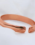 Magnetschmuck Kupfer Armreif mit Rosenmotiv