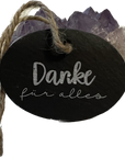 Schieferschild mit Spruch: "Danke für alles" Deko Geschenk-1