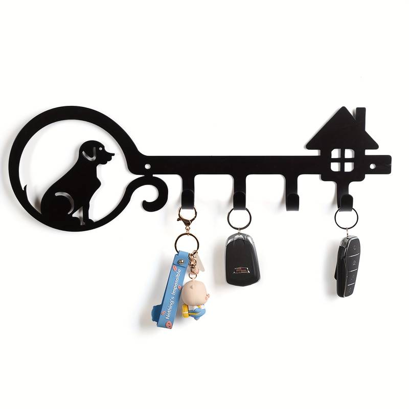 Schlüsselhalter, Leinenhalter mit Hundemotiv aus Metall