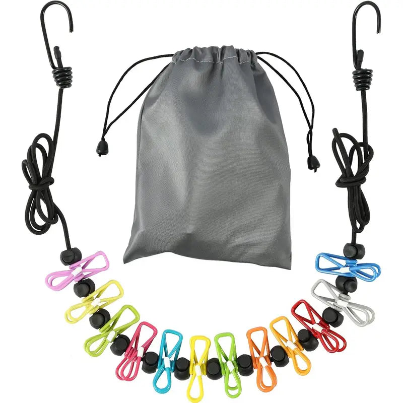 camping wäscheleine Wäscheleine Camping mit Clips geeignet für jede Reise