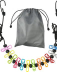 Wäscheleine Camping mit Clips und Tasche