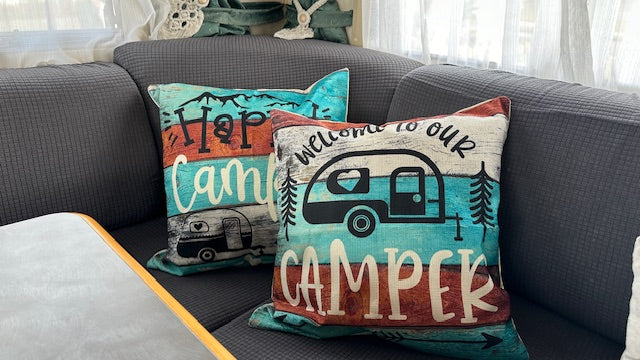 Kissenbezug Wohnmobil Deko: Happy Camper