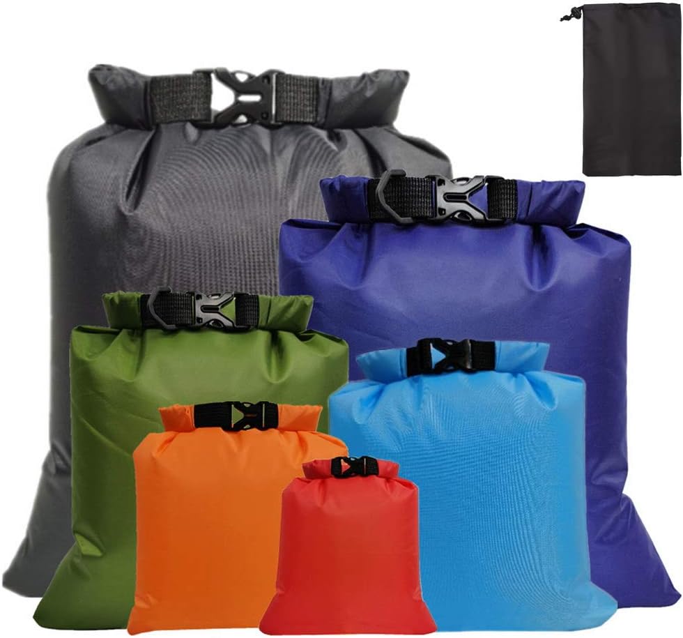 6-teiliges Dry Bag Set – wasserdichte Packsäcke