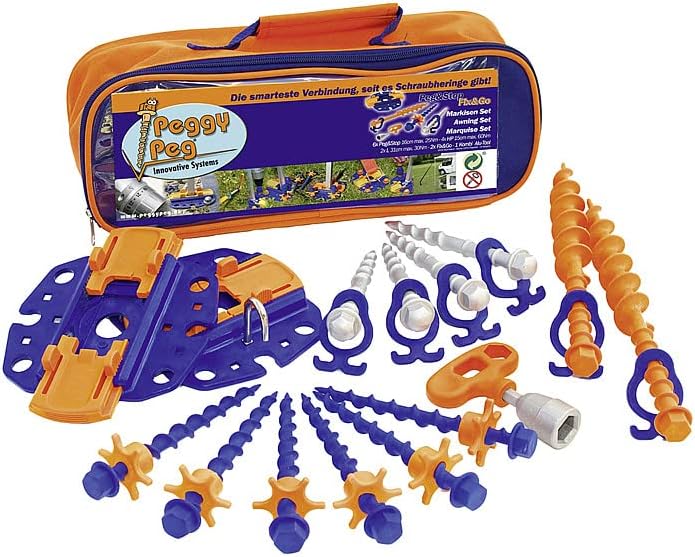 Peggy Peg Markisenbefestigung Set mit Fix & Go Anker-Platten