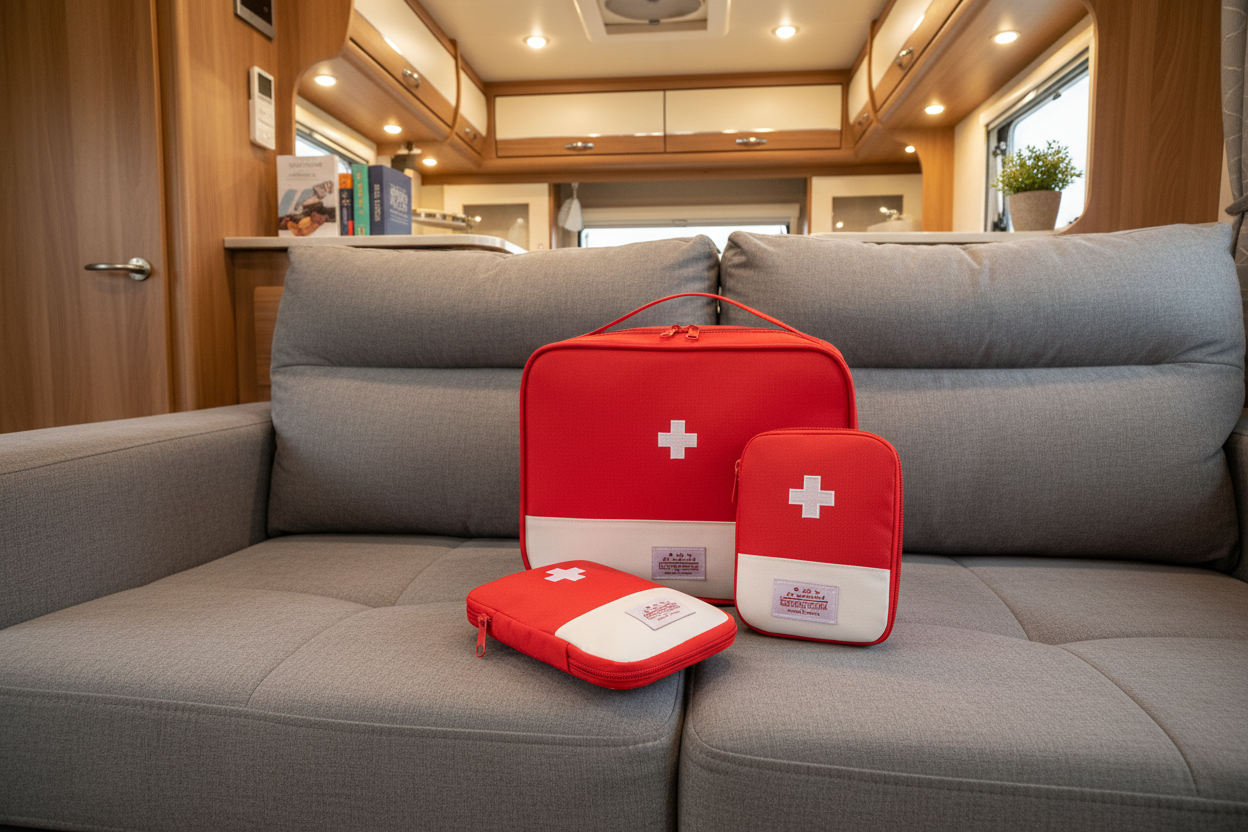 Reiseapotheke Camping wasserdicht 3er Set – Medikamententasche für Wohnmobil