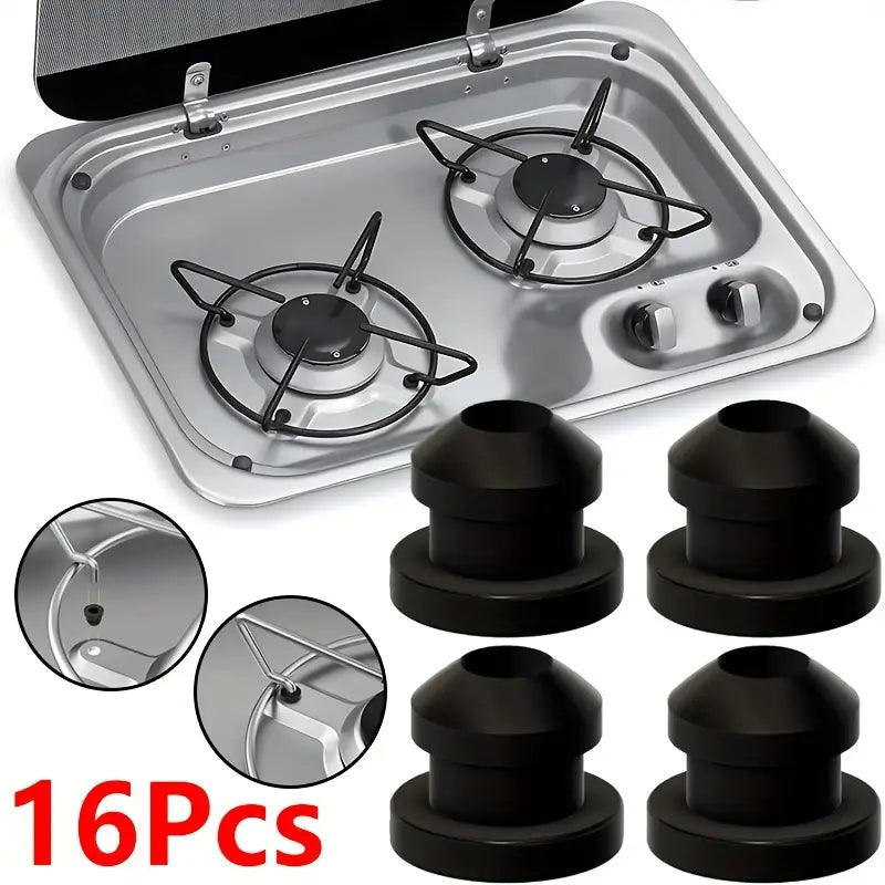 Gummitüllen Gasherd Wohnmobil 16er Set – Topfträgergummis für Camper