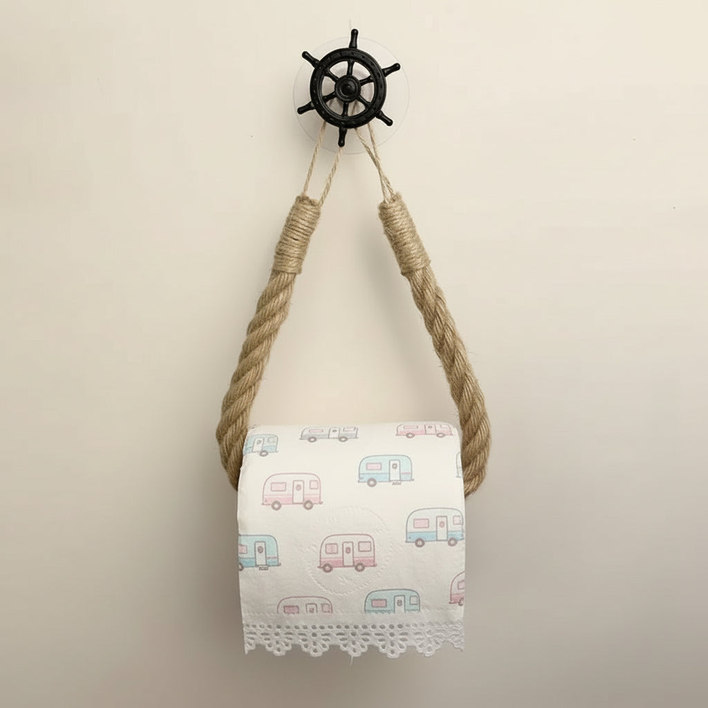 Hanfseil Toilettenpapier Halter Maritim ohne Bohren