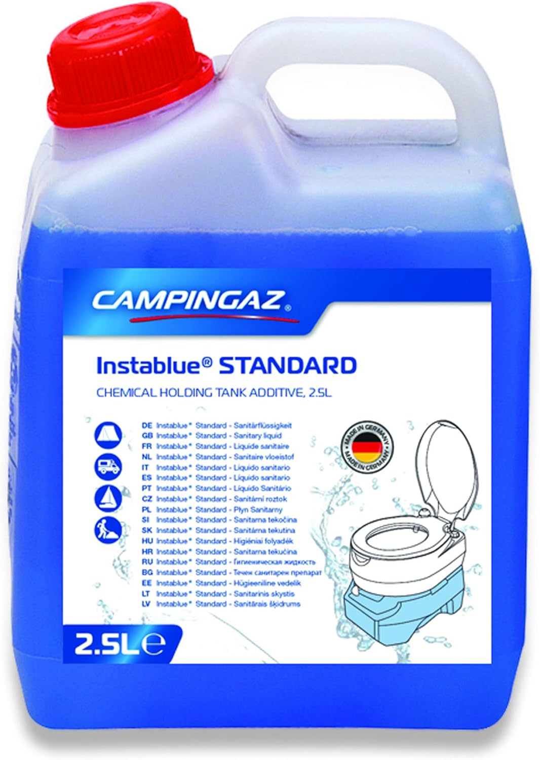 Campingaz Instablue Standard 2,5 Liter Sanitärzusatz für den Abwassertank der Campingtoilette