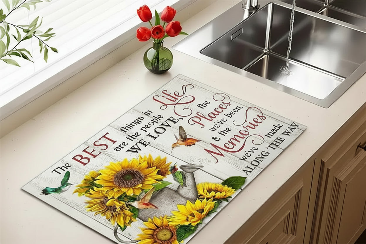 Abtropfmatte "SunFlower" schnell trocknend für Wohnmobil