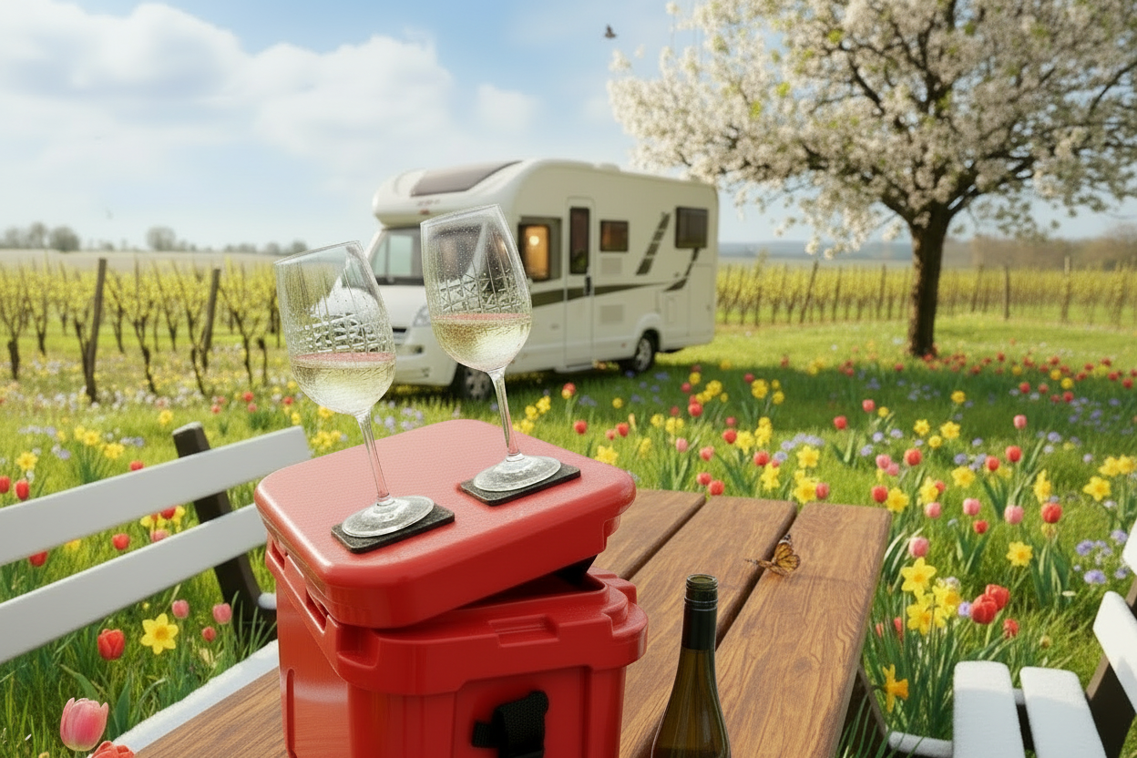 gelmags® Nano-Gel-Untersetzer 2.0 (eckig) schwarz auf Kühlbox