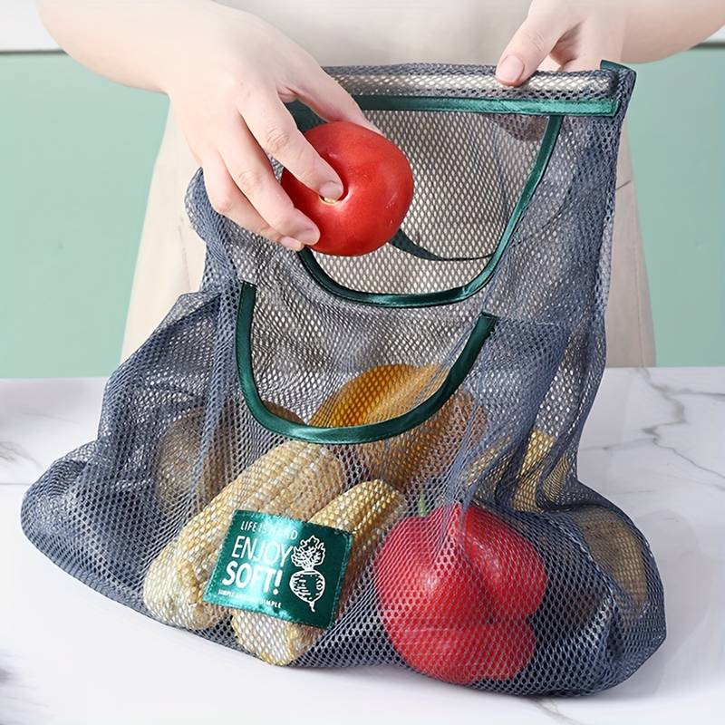 Wiederverwendbare Gemüsenetze - 2 Stück Netzbeutel Für Obst & Gemüse