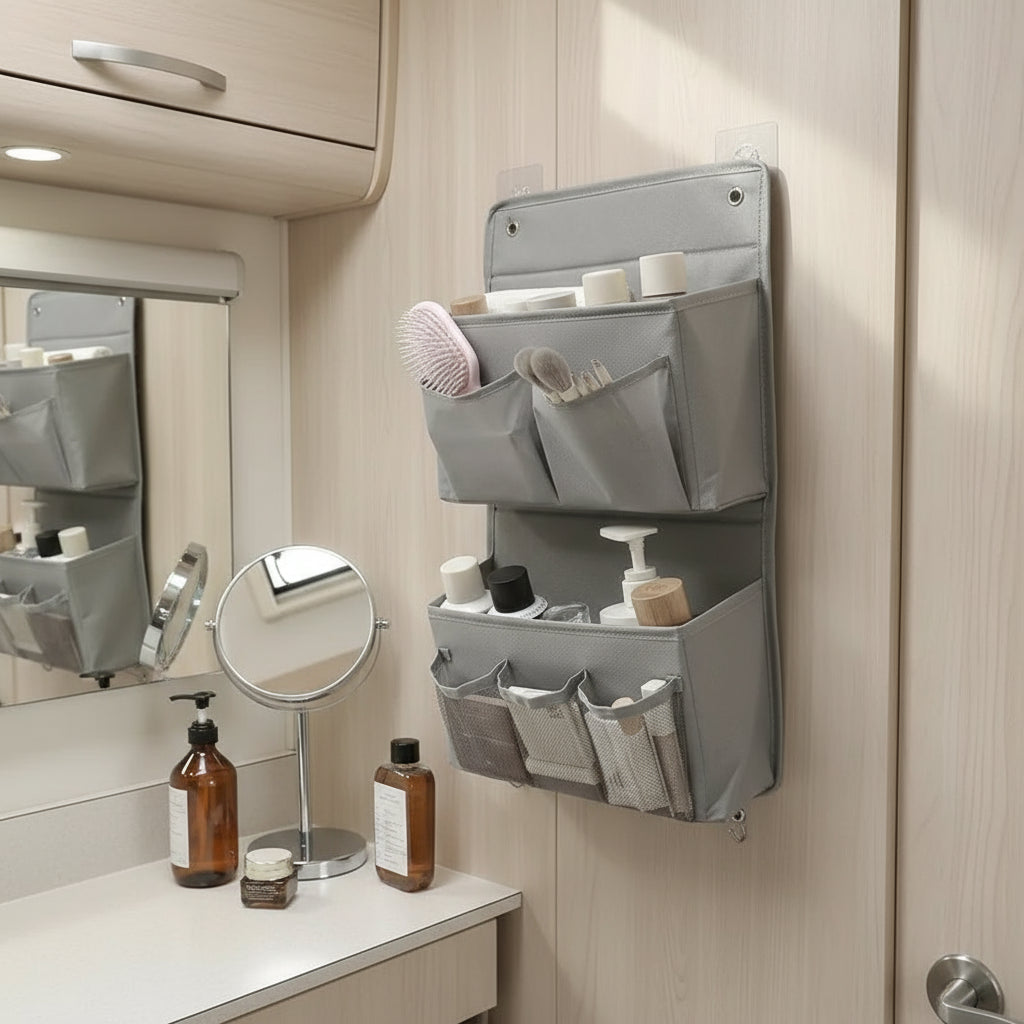 Hänge Organizer - Hänge Aufbewahrungstasche für Camper "Emma" grau