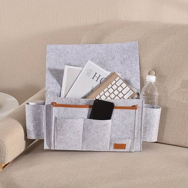 Hängetasche Organizer aus Filz/ Hängeaufbewahrung für Handy, iPad, Brille, Buch-4