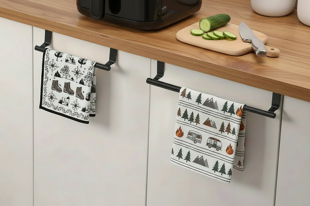 Handtuchhalter zum Einhängen Ohne Bohren Geschirrtuchhalter in schwarz