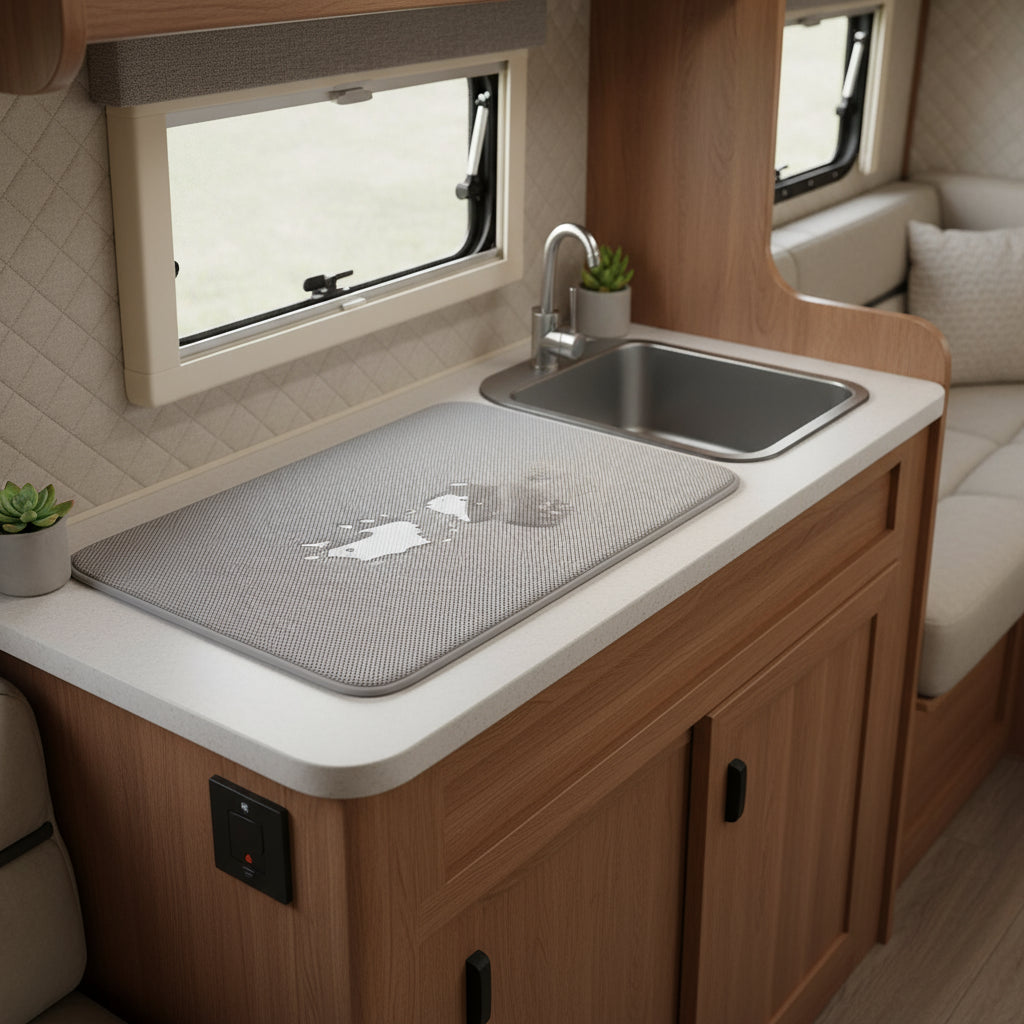 Microfaser Abtropfmatte "Koko" Saugfähig für Camper