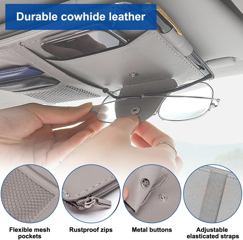 Organizer für Auto/Camper Sonnenblende , Sonnenbrille Halter,  Kartenhalter -2