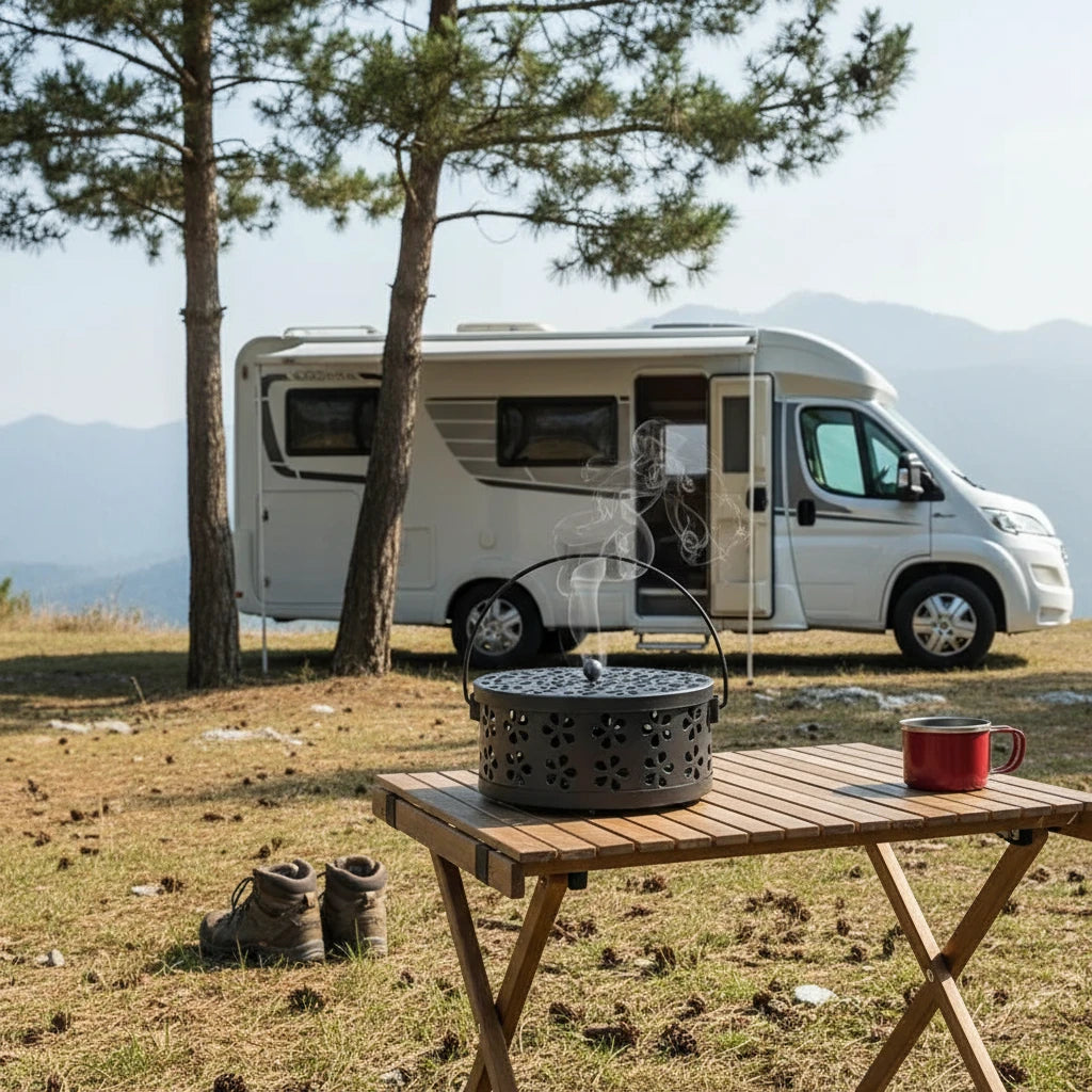 Räucherspiralenhalter im Blütendesign