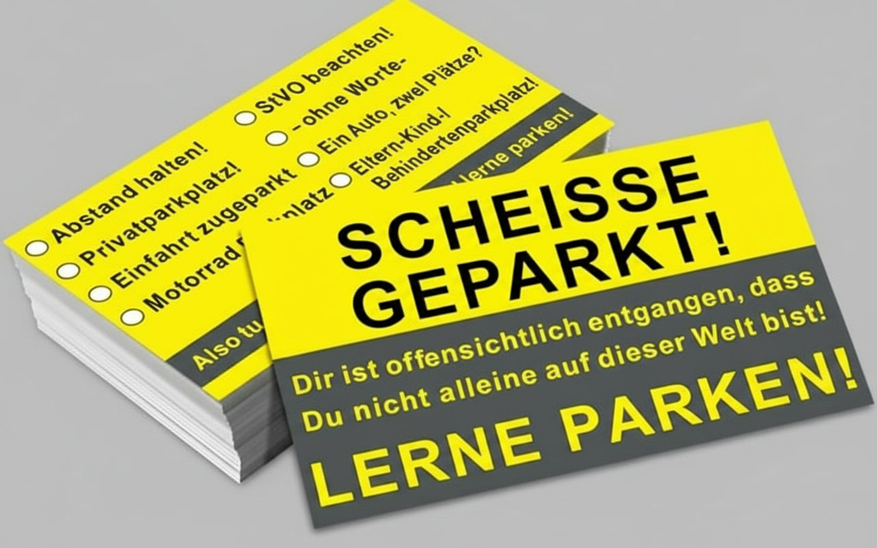 Scheisse geparkt witzig
