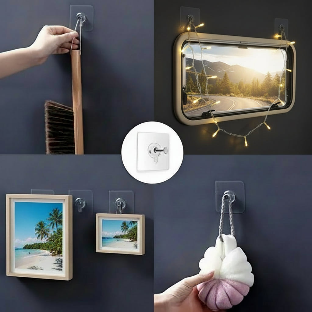 Selbstklebende Wandhaken mit Metallschraubhaken 5er Set