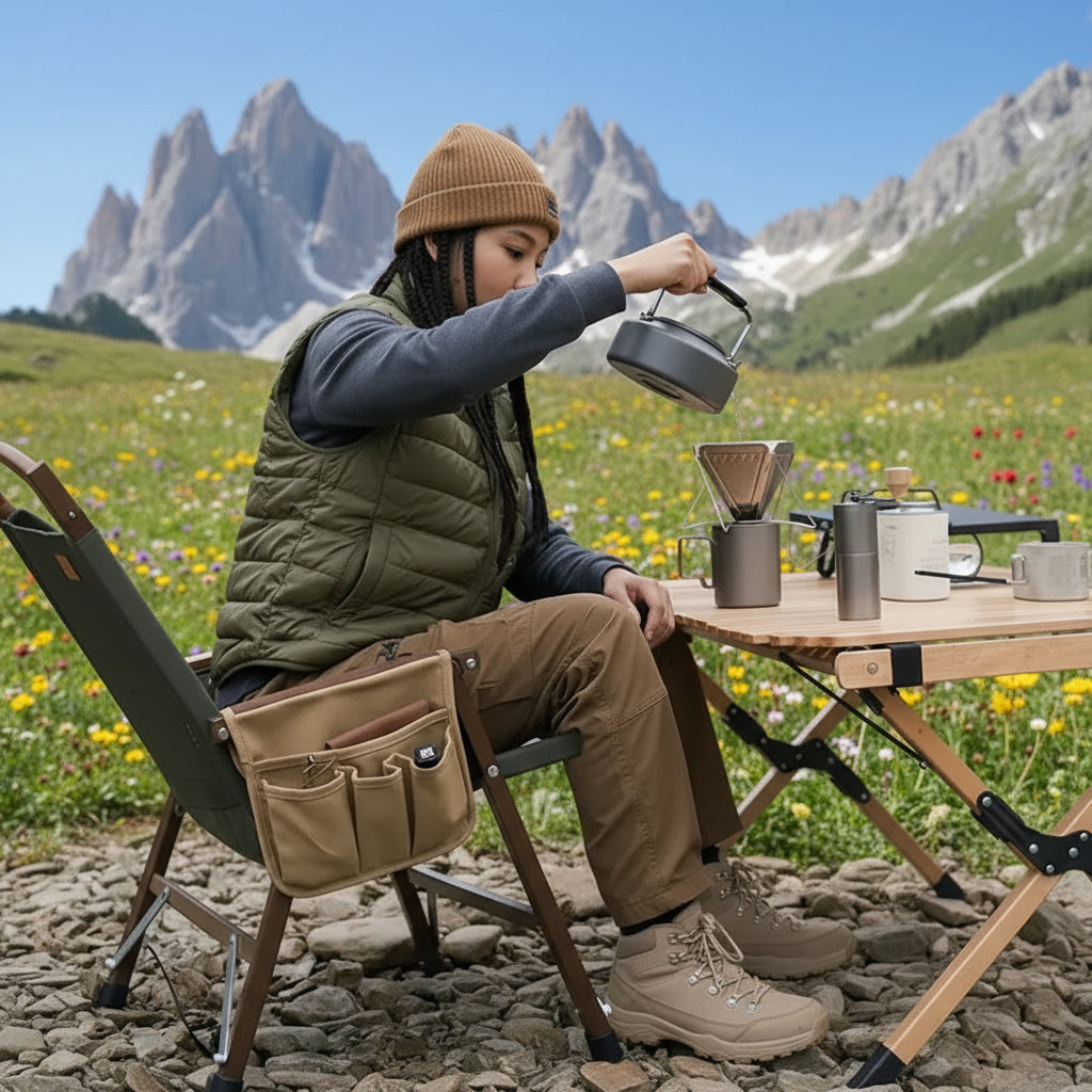 Organizer für Camping Stuhlarmlehnen