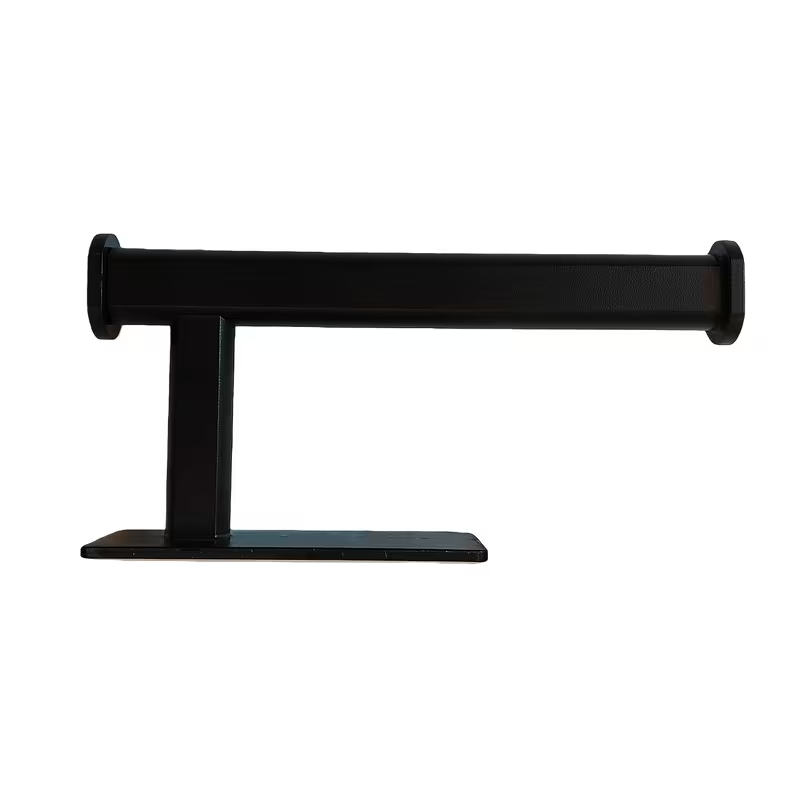 Ohne Bohren, Toilettenpapier Halterung in schwarz seitlich